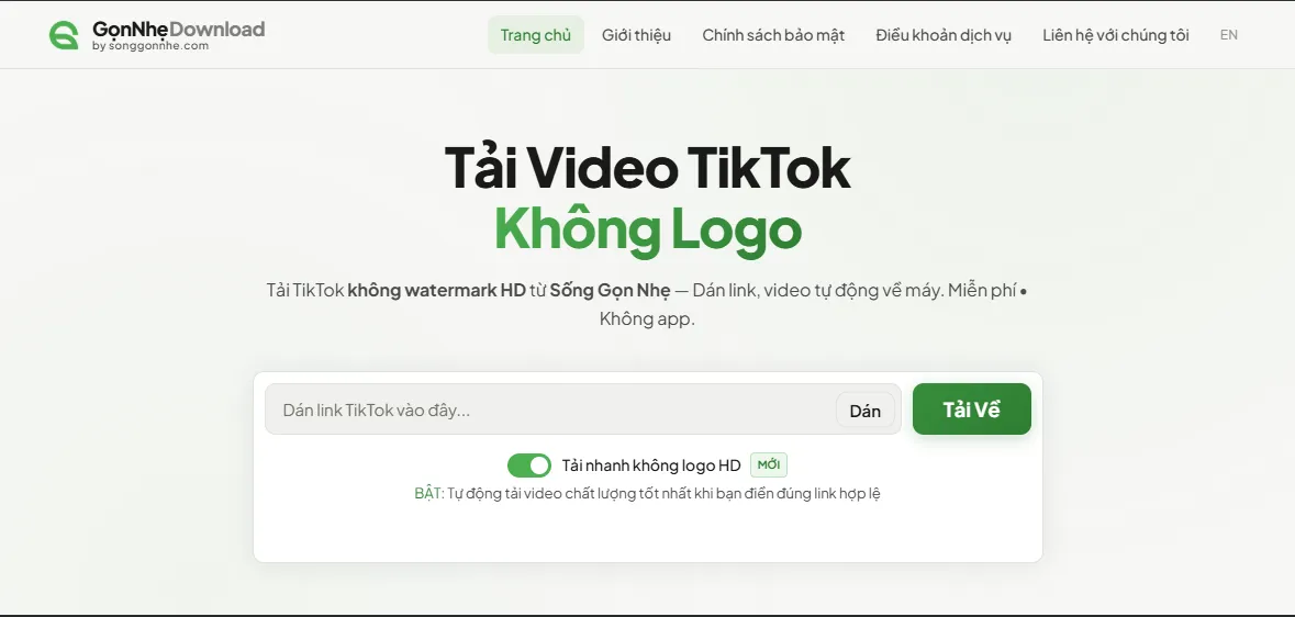 Hướng dẫn sử dụng GọnNhẹDownload